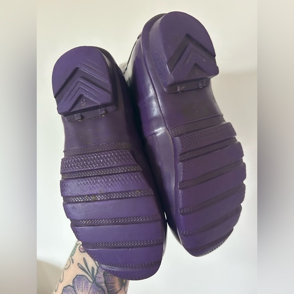 Hunter Purple Rain Boots Knee High Waterproof Womens Size 5 Wellies Bluckle - Picture 9 of 10